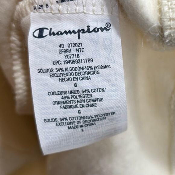 Champion Men's Powerblend Graphic Script Logo Hoodie Large - Picture 5 of 5